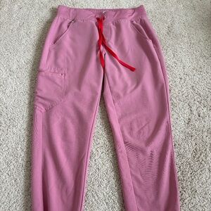 Figs Chalk Pink High Waisted Scrub Pants